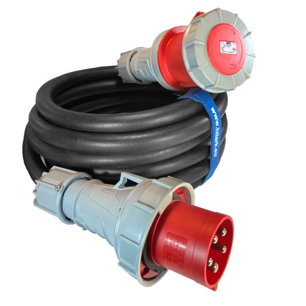CEE Adapter Cable 3m – Red CEE 63A 5-Pin Plug to Red CEE 63A 4-Pin ...