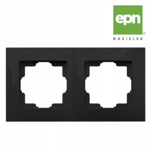 DOUBLE FRAME CARLA PION HORIZONTAL LEVEL FOR SOCKETS AND SWITCHES 1772-09 black EPN