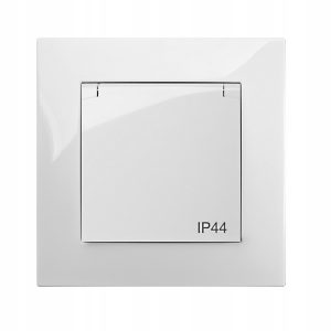 SINGLE ELECTRICAL SOCKET CARLA WITH EARTHING IP44 WHITE EPN 1736-10